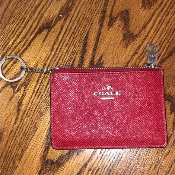 Coach Other - red Coach “mini skinny ID case”
